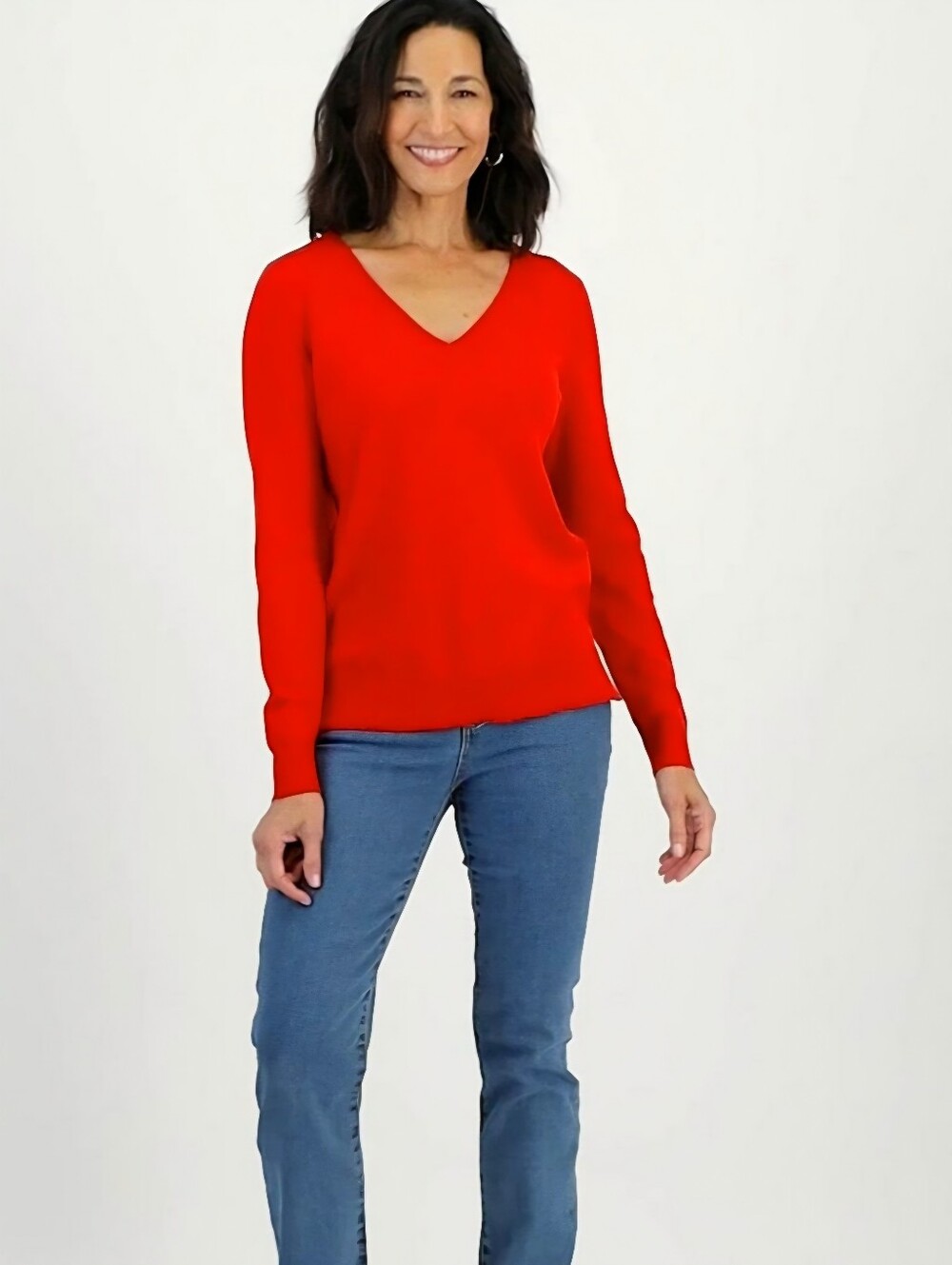 Croft & Barrow V-Neck Knit Sweater, 1X, RN#73277, NWOT